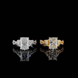 Solitaire radiant ring