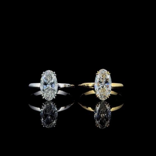 Solitair m-oval ring