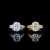 Taylor swift inspired cushion diamond rings