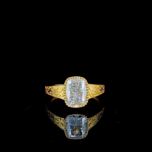 Taylor swift inspired cushion diamond rings